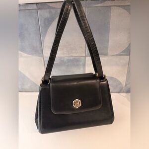 Vintage black "Kelly" bag- brass hardware- 60s